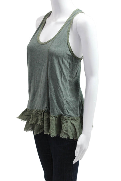 Splendid Women Basic Tank Green Rayon Polyester Size M