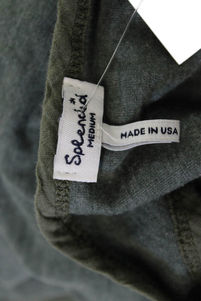 Splendid Women Basic Tank Green Rayon Polyester Size M