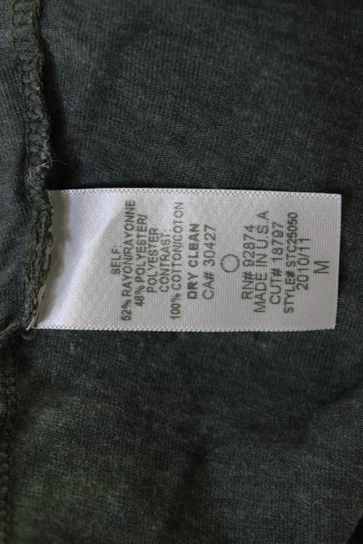 Splendid Women Basic Tank Green Rayon Polyester Size M
