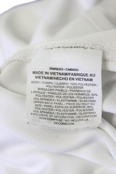 Nike Golf Mens Sweatshirt White Mock Neck Zip Polyester Long Sleeve Size M