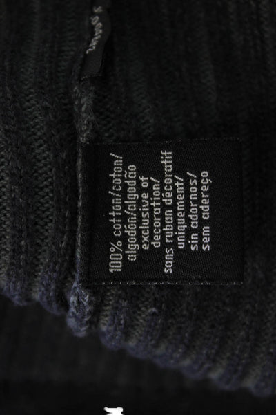 Calvin Klein Jeans Mens Dark Gray Mock Neck Zip Pullover Sweater Cotton Size M