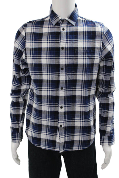Native Youth Mens Button-Down Plaid Collared Long Sleeve Cotton Shirt Size M
