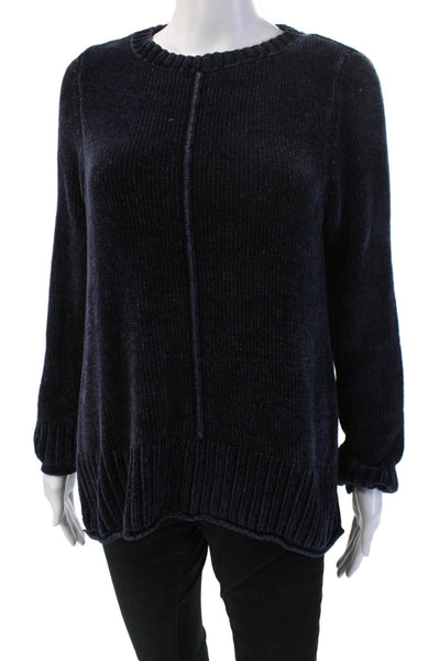Style & Co Women Pullover Sweater Crew Neck Long Sleeve Dark Blue Size XS