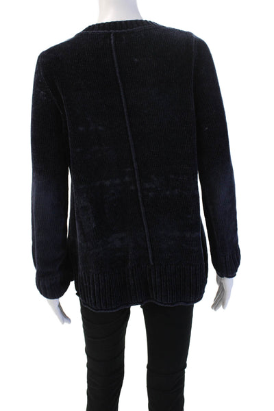 Style & Co Women Pullover Sweater Crew Neck Long Sleeve Dark Blue Size XS