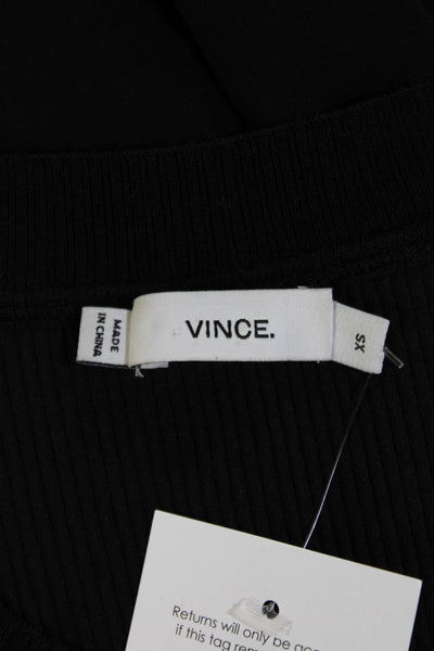 Vince Women Black Pullover Sweater Long Sleeve Crew Neck Size XS