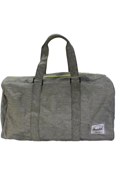 Herschel Supply Co. Mens Double Handle Zip Top Canvas Duffel Bag Gray