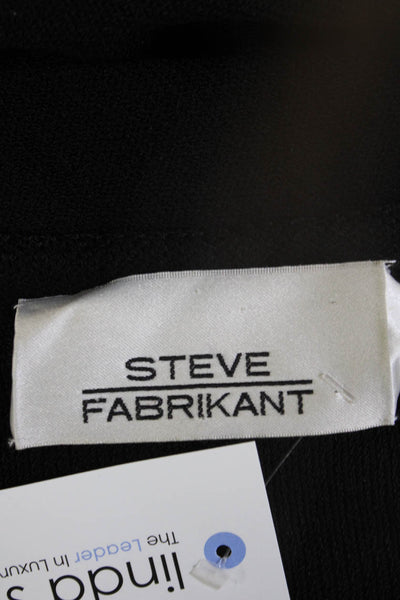 Steve Fabrikant Womens Cardigan Black Wool Long Sleeve Drawstring Size 1