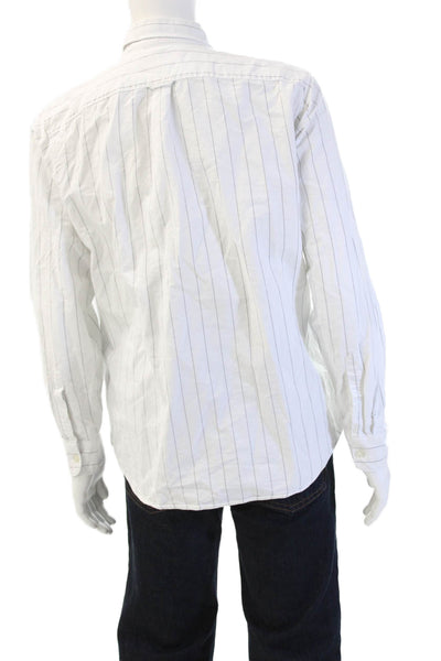 Everlane Mens Cotton Striped Long Sleeve Button-Down Shirt White Size XL