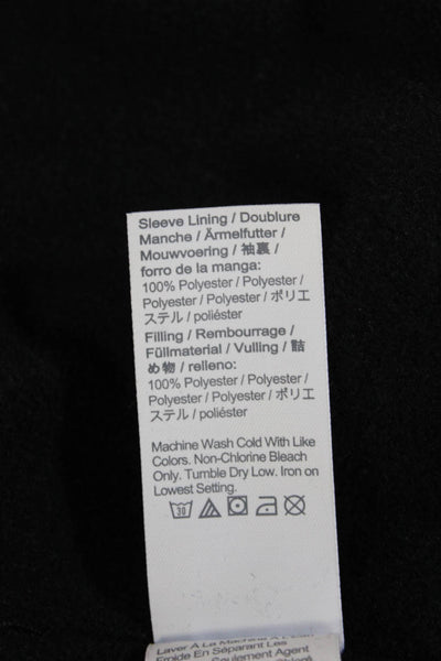 Madewell Mens Windbreaker Black Collared Zip Polyester Long Sleeve Size L