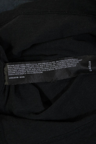 Theory Mens Pullover Hoodie Dark Blue 100% Cotton Long Sleeve Size XL