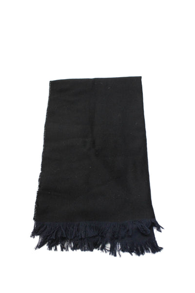 Weekend Max Mara Womens Fringed Classic Wrap Scarf Black Size 72" x 22"