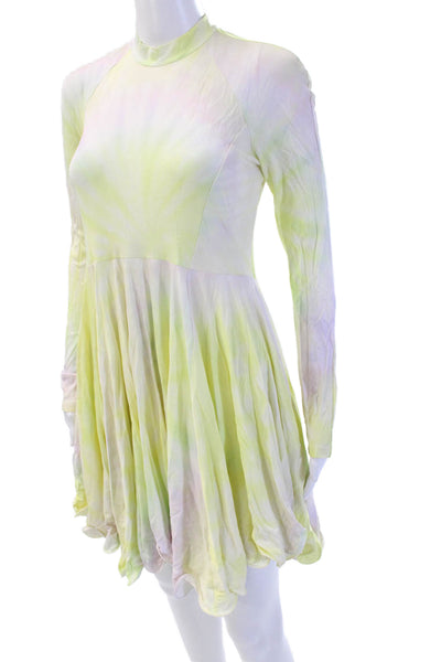 Stella McCartney Women Fit & Flare Dress Yellow Size S
