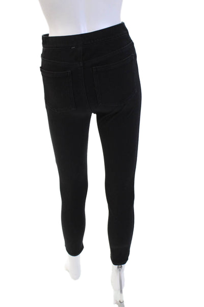 Spanx Women Ankle Jeggings Black Cotton Blend Size S