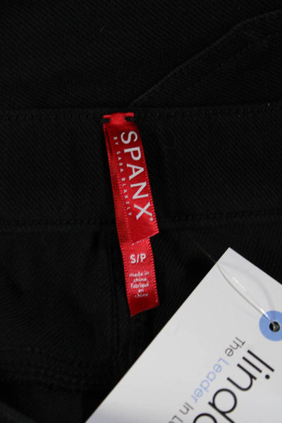 Spanx Women Ankle Jeggings Black Cotton Blend Size S