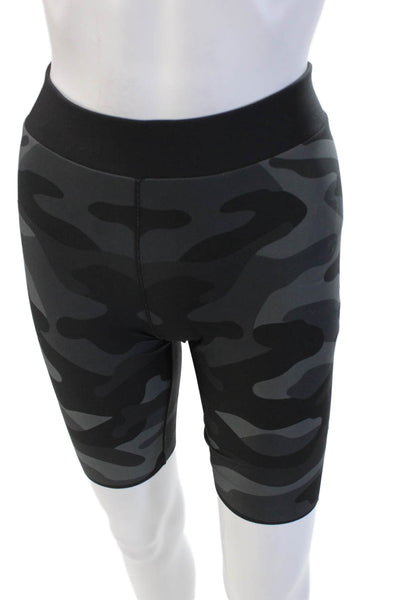 Ultracor Womens Biker Shorts Black Nylon Spandex Camouflage Army Size XS