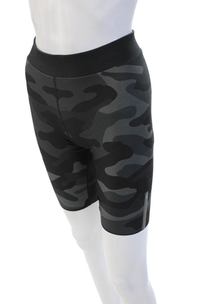 Ultracor Womens Biker Shorts Black Nylon Spandex Camouflage Army Size XS