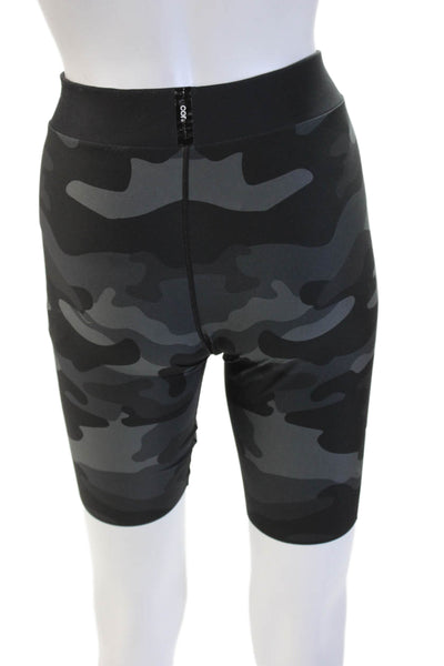 Ultracor Womens Biker Shorts Black Nylon Spandex Camouflage Army Size XS