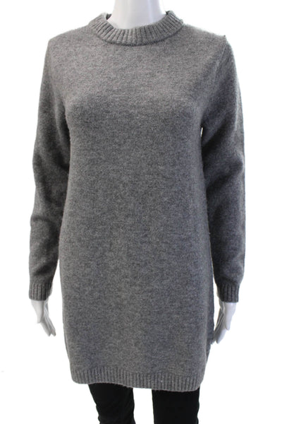 Zara Womens Pullover Sweater Gray Crew Neck Long Sleeve Size XS
