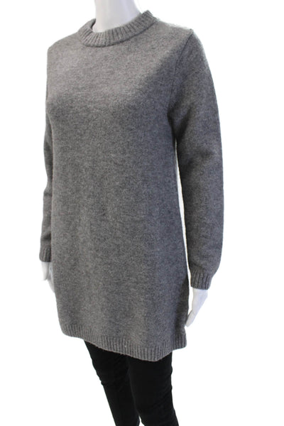 Zara Womens Pullover Sweater Gray Crew Neck Long Sleeve Size XS
