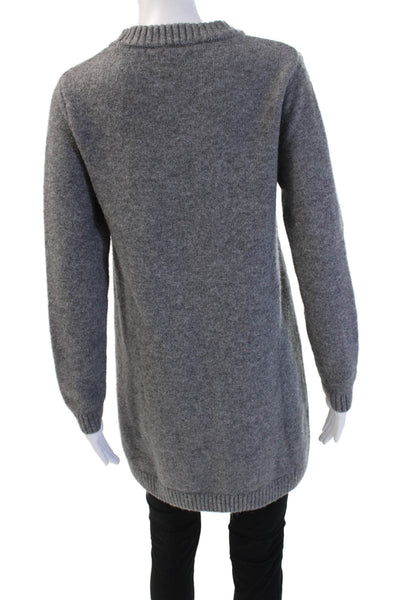 Zara Womens Pullover Sweater Gray Crew Neck Long Sleeve Size XS