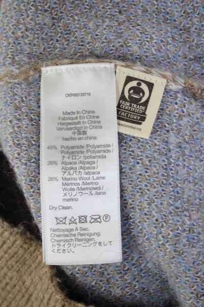 Madewell Women Cardigan Beige V-Neck Button Alpaca Merino Wool Size S