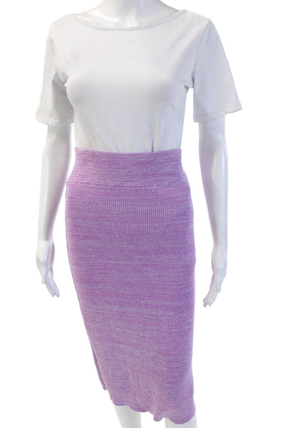 Free People Womens Straight Pencil Skirt Long Purple Size XS