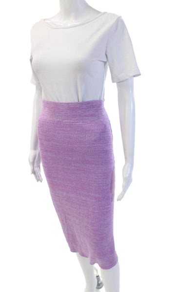 Free People Womens Straight Pencil Skirt Long Purple Size XS