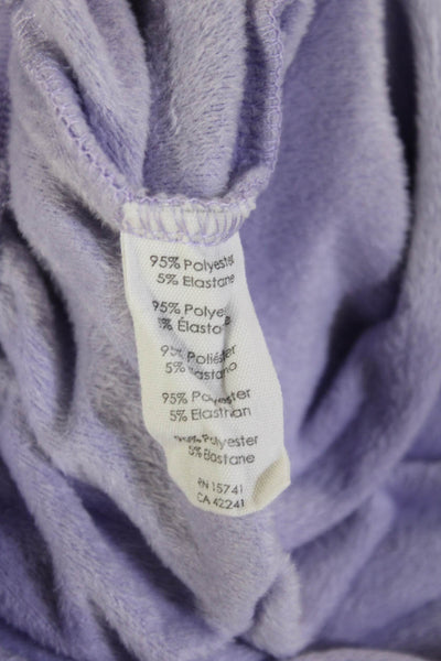 PJ Salvage Womens Velour Scoop Neck Long Sleeve Purple Set Size M