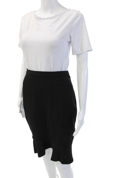 HD In Paris Women Black Straight Pencil Skirt Knee Length Size 2