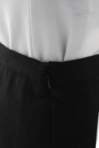 HD In Paris Women Black Straight Pencil Skirt Knee Length Size 2