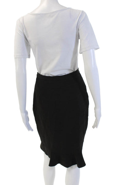 HD In Paris Women Black Straight Pencil Skirt Knee Length Size 2