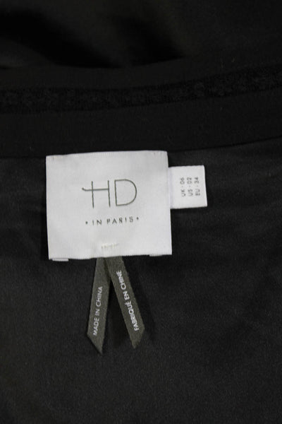 HD In Paris Women Black Straight Pencil Skirt Knee Length Size 2