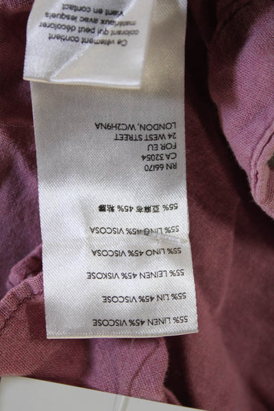 Free People Womens Peasant Wrap Skirt Pink Linen Viscose Long Size XS