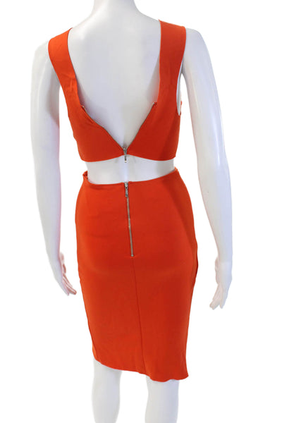 Bec & Bridge Womens Cropped Sleeveless Top Skirt Set Orange Size 2