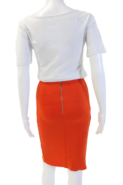 Bec & Bridge Womens Cropped Sleeveless Top Skirt Set Orange Size 2