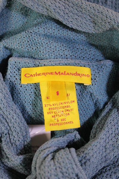 Catherine Malandrino Womens Pullover Sweater Blue Mock Neck Size S