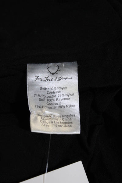 For Love & Lemons Women Gothic Mock Neck Sleeveless Tank Black Size XS