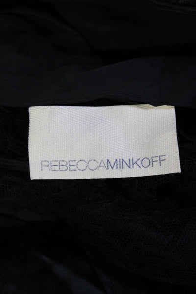 Rebecca Minkoff Women Bodycon Mini Dress Black Silk Sleeveless Size 4