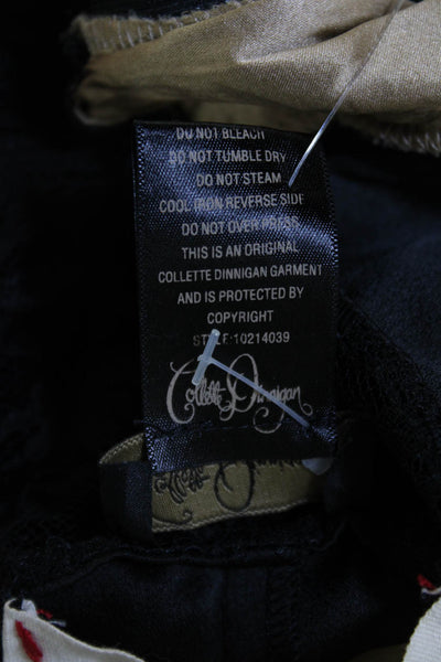 Collette Dinnigan Women Bodycon Sheath Dress Black 3/4 Sleeve Round Neck Size XS