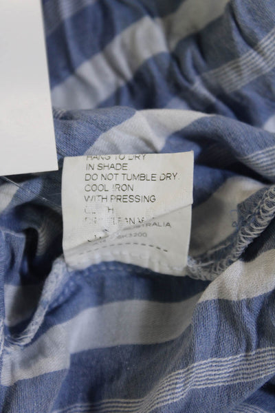 Bec & Bridge Womens Wrap Striped Knee Length Skirt Blue Size 2