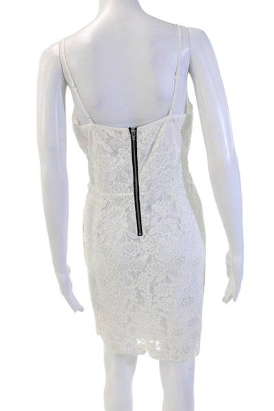 Yumi Kim Women Slip Sheath Dress White Floral V-Neck Sleeveless Size S