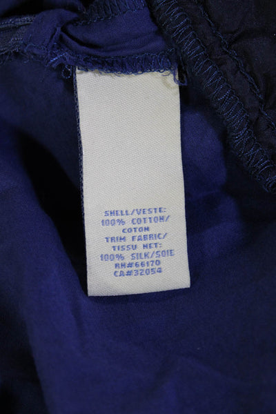 Odille Anthropologie Womens Cami Blue Cotton Sleeveless Size 4