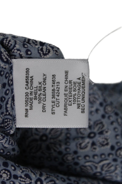 Joie Womens Silk Sleeveless Tunic Tank Geometric Blue Bohemian Size M