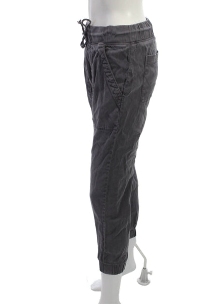 Bella Dahl Womens Cropped Jogger Pants Dark Gray Drawstring Size XS