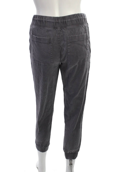Bella Dahl Womens Cropped Jogger Pants Dark Gray Drawstring Size XS