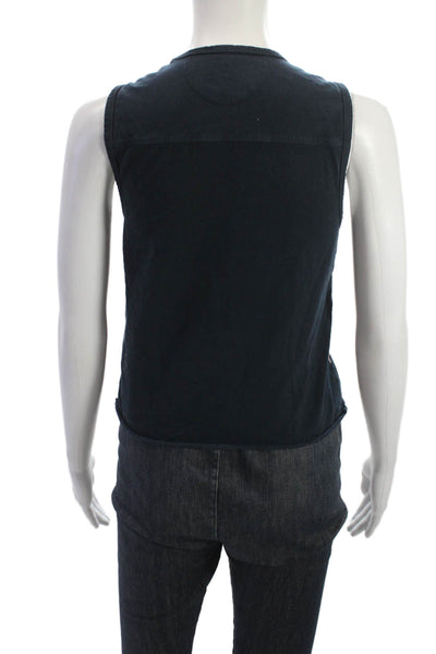 Splits 59 Womens Striped Dark Blue Cotton Sleeveless Tank Size XS