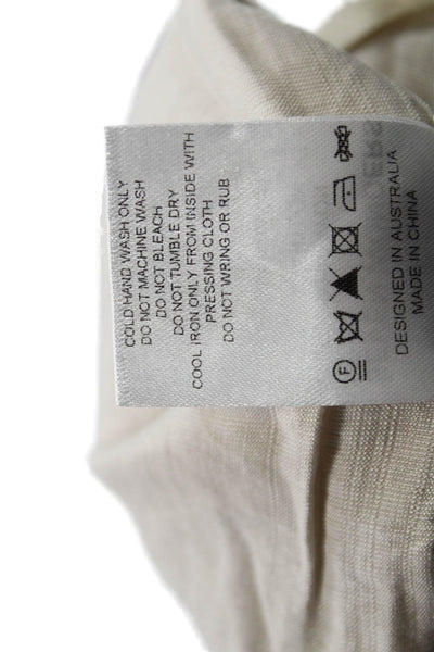 Seven Wonders Women Peasant Mini Skirt Beige Floral Size XS
