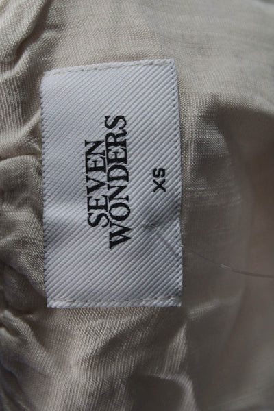 Seven Wonders Women Peasant Mini Skirt Beige Floral Size XS