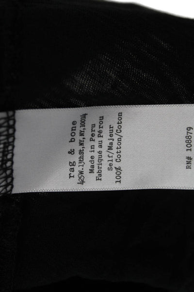 Rag & Bone Jean Womens Black Basic 100% Cotton T Shirt Size S