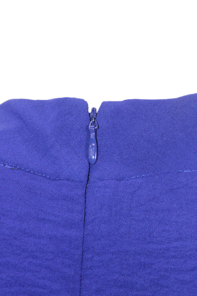 DKNY Women Shift Dress Blue Long Sleeve High Neck Size 12